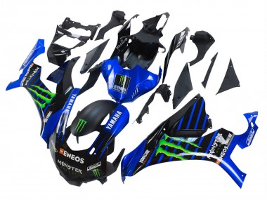 Mejores Carenados Moto Yamaha YZF 1000 R1 2015-2019 - Azul Negro Mate Verde Monstruo ENEOS