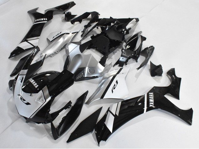 Mejores Carenados Moto Yamaha YZF 1000 R1 2020-2025 - Plata Blanco Negro Brillante