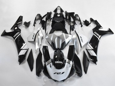 Mejores Carenados Moto Yamaha YZF 1000 R1 2020-2025 - Plata Blanco Negro Brillante