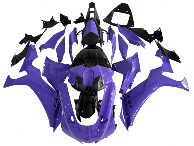 Mejores Carenados Moto Yamaha YZF 1000 R1 2020-2025 - Púrpura Negro Brillante