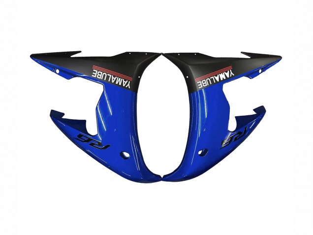 Mejores Carenados Moto Yamaha YZF R6 2003-2004 - Azul Blanco Negro Brillante Yamalube