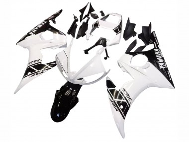 Mejores Carenados Moto Yamaha YZF R6S 2006-2009 - Blanco Negro Brillante