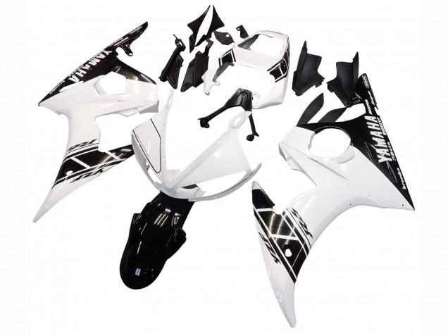 Mejores Carenados Moto Yamaha YZF R6S 2006-2009 - Blanco Negro Brillante
