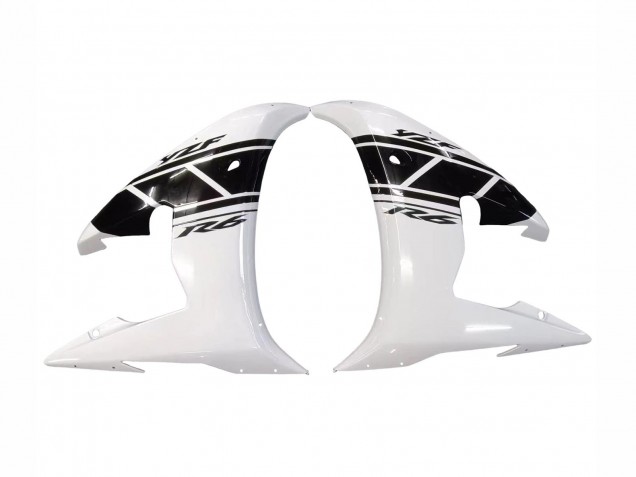 Mejores Carenados Moto Yamaha YZF R6S 2006-2009 - Blanco Negro Brillante