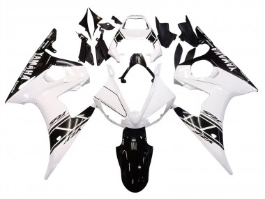 Mejores Carenados Moto Yamaha YZF R6S 2006-2009 - Blanco Negro Brillante