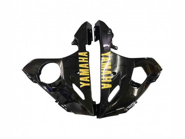 Mejores Carenados Moto Yamaha YZF R6 2003-2004 - Negro Brillante Oro Calcomanías