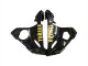 Mejores Carenados Moto Yamaha YZF R6S 2006-2009 - Negro Brillante Oro Calcomanías