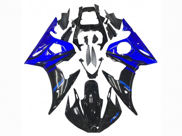 Mejores Carenado Moto Yamaha YZF R6 2003-2004 - Azul Negro Brillante