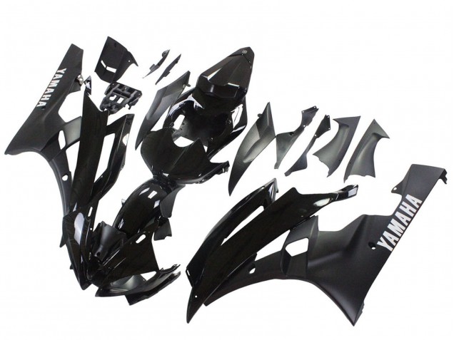 Mejores Carenados Moto Yamaha YZF 600 R6 2006-2007 - Negro Brillante Negro Mate