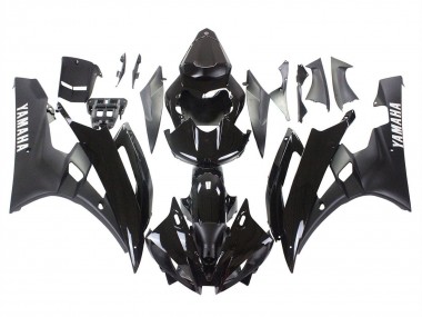 Mejores Carenados Moto Yamaha YZF 600 R6 2006-2007 - Negro Brillante Negro Mate