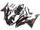 Mejores Carenados Moto Yamaha YZF 600 R6 2008-2016 - Negro Brillante Negro Mate Rojo Raya