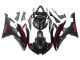Mejores Carenados Moto Yamaha YZF 600 R6 2008-2016 - Negro Brillante Negro Mate Rojo Raya