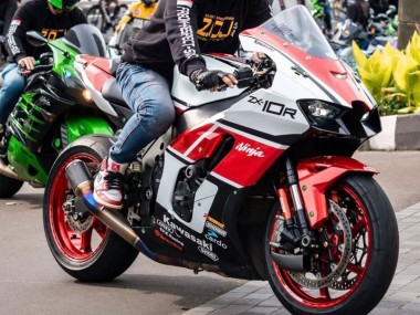 Mejores Carenados Moto Kawasaki ZX10R 2021-2025 - Blanco Rojo Negro