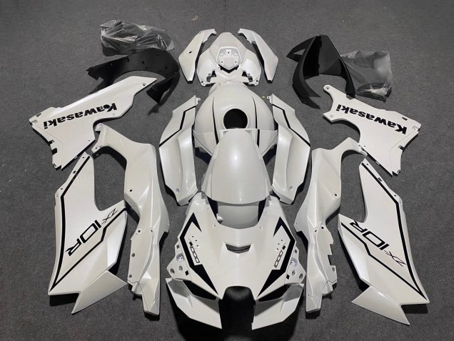 Mejores Carenados Moto Kawasaki ZX10R 2021-2025 - Blanco Perla Negro