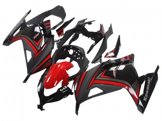 Mejores Carenados Moto Kawasaki EX300 2013-2024 - Rojo Negro