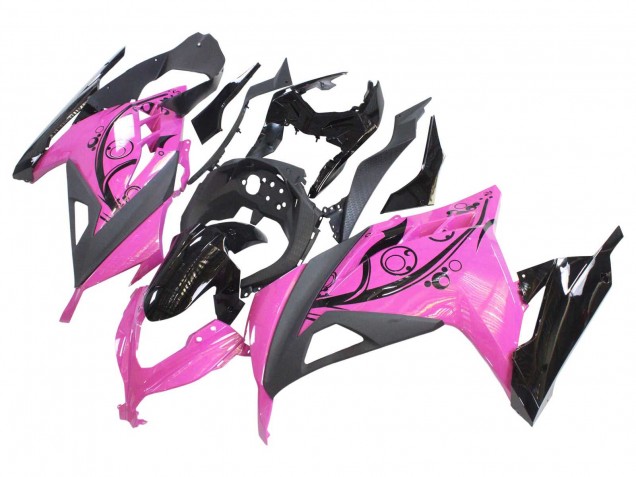 Mejores Carenados Moto Kawasaki EX300 2013-2024 - Rosa Negro