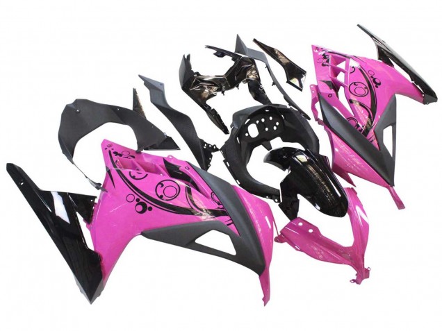 Mejores Carenados Moto Kawasaki EX300 2013-2024 - Rosa Negro