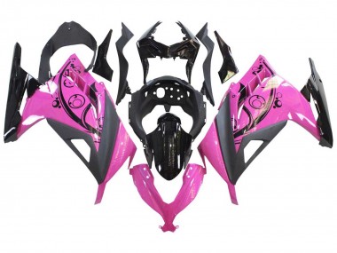 Mejores Carenados Moto Kawasaki EX300 2013-2024 - Rosa Negro