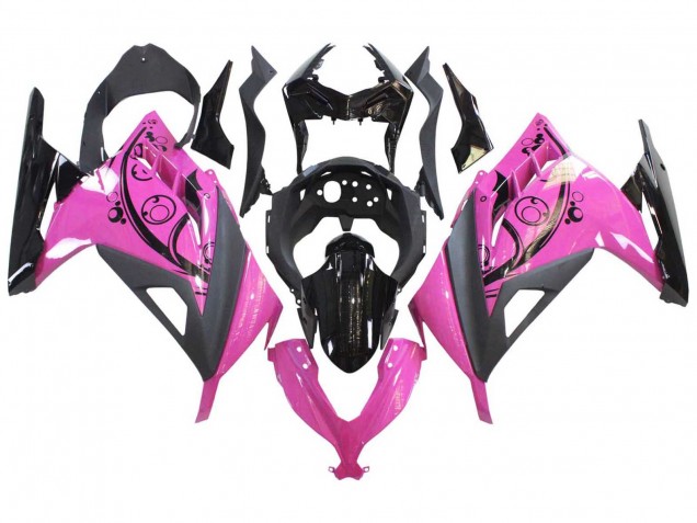 Mejores Carenados Moto Kawasaki EX300 2013-2024 - Rosa Negro