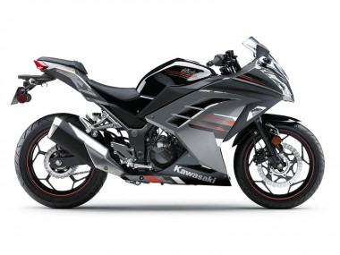 Mejores Carenados Moto Kawasaki EX300 2013-2024 - Negro Plata Rojo