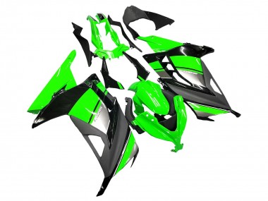 Mejores Carenados Moto Kawasaki EX300 2013-2024 - Verde Plata Negro