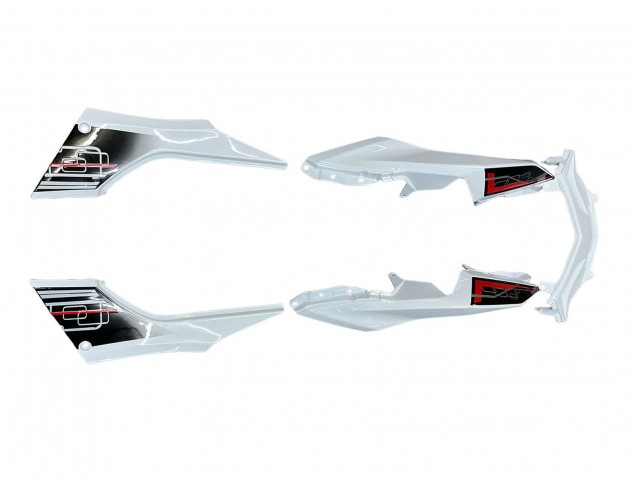 Mejores Carenados Moto Kawasaki EX300 2013-2024 - Blanco Rojo Negro