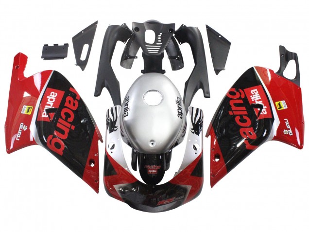 Mejores Carenados Moto Aprilia RS125 2000-2005 - Rojo Negro Plata Carrera
