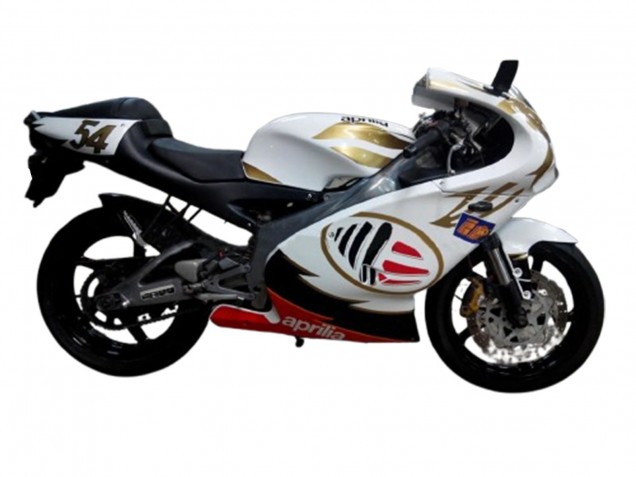 Mejores Carenados Moto Aprilia RS125 2000-2005 - Blanco Amarillo Rojo