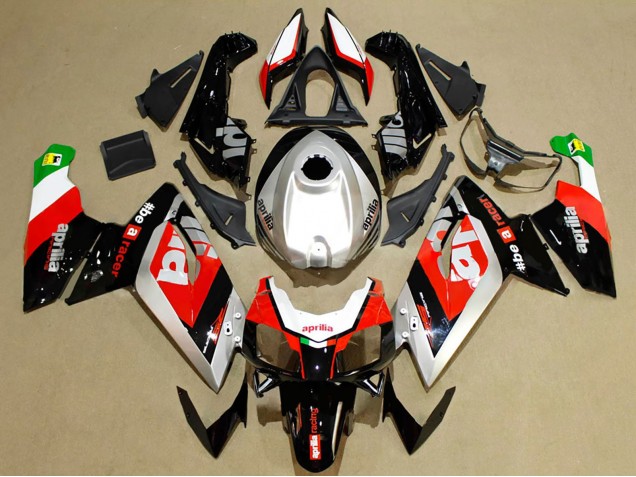 Mejores Carenados Moto Aprilia RS125 2006-2011 - Rojo Plata Negro Verde