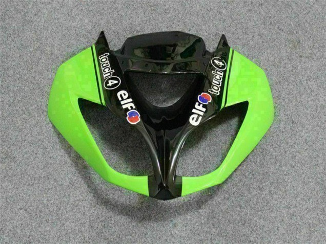 Mejores Carenados Moto Kawasaki ZX6R 2009-2012 - Verde Negro Brillante Elf Touch4 Bridgestone