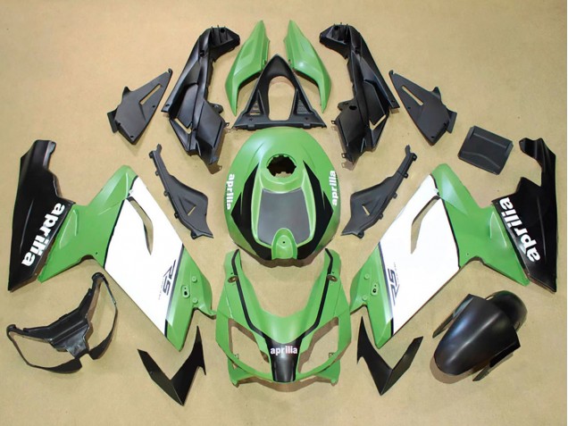 Mejores Carenados Moto Aprilia RS125 2006-2011 - Verde Blanco Negro