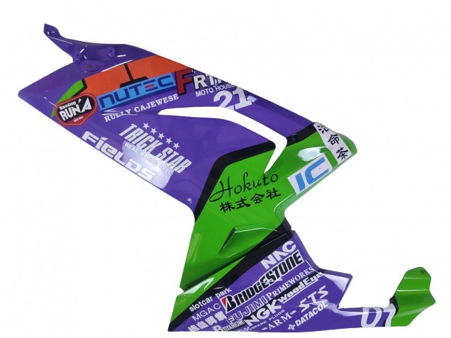 Mejores Carenados Moto Aprilia RS125 2006-2011 - Púrpura Verde Rojo