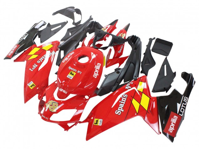 Mejores Carenados Moto Aprilia RS125 2006-2011 - Rojo Blanco Amarillo Negro