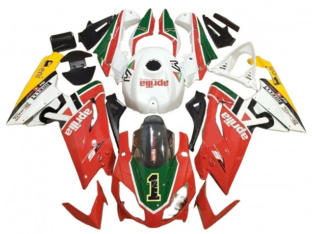 Mejores Carenados Moto Aprilia RS125 2006-2011 - Blanco Rojo Verde