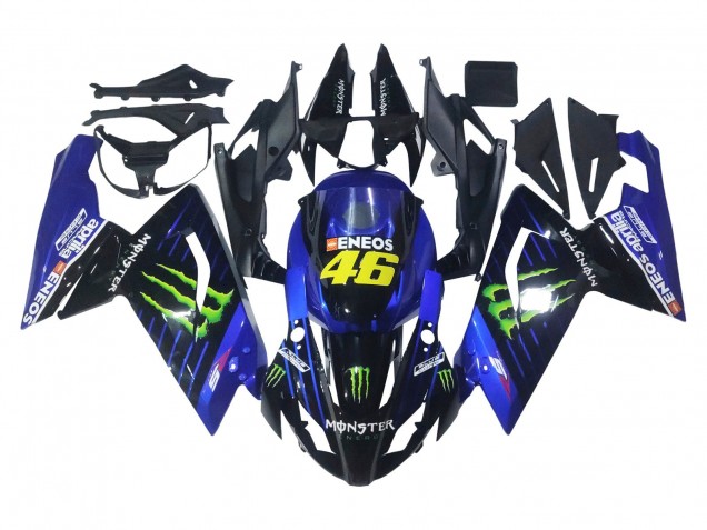 Mejores Carenados Moto Aprilia RS125 2006-2011 - Azul Negro Verde Monstruo 46