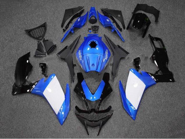 Mejores Carenados Moto Aprilia RS4 50 125 2012-2018 - Azul Blanco Negro Brillante