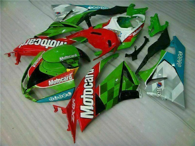 Mejores Carenados Moto Kawasaki ZX6R 2009-2012 - Verde Blanco Rojo Negro Azul Motocard