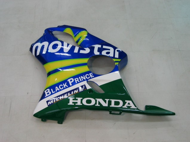 Mejores Carenados Moto Honda CBR600 F4i 2004-2007 - Azul Amarillo Verde MoviStar