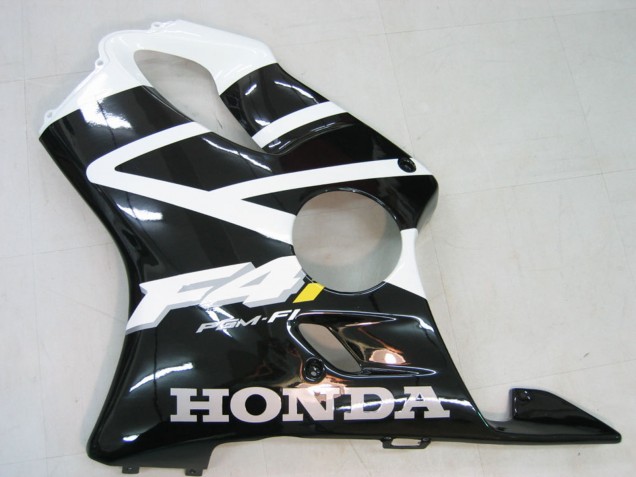 Mejores Carenado Moto Honda CBR600 F4i 2004-2007 - Blanco Negro Brillante