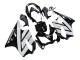 Mejores Carenados Moto Honda CBR600 F4i 2004-2007 - Blanco Negro Brillante