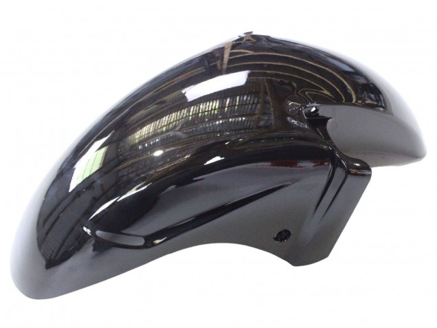 Mejores Carenado Moto Honda CBR1100XX Blackbird 1996-2007 - Negro Brillante Verde Llama