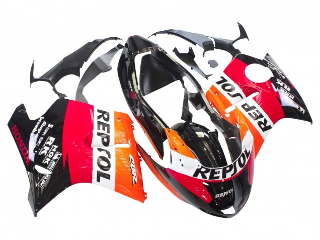 Mejores Carenados Moto ABS Honda CBR1100XX Blackbird 1996-2007 - Naranja Blanco Rojo Negro Brillante Repsol