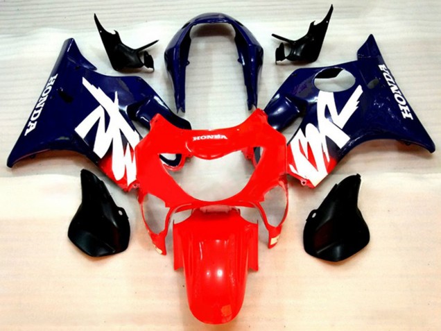 Mejores Carenados Moto Honda CBR600 F4 1999-2000 - Rojo Azul Oscuro Púrpura