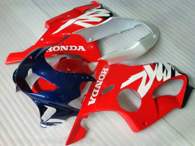Mejores Carenados Moto Honda CBR600 F4 1999-2000 - Blanco Rojo Azul Oscuro