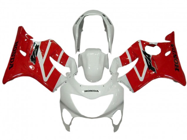 Mejores Carenados Moto Honda CBR600 F4 1999-2000 - Blanco Rojo