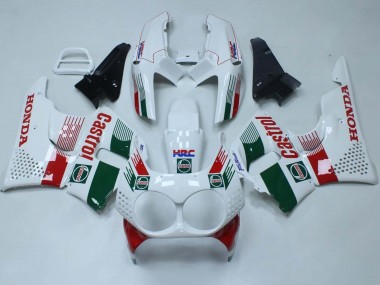 Mejores Carenados Moto Honda CBR900RR 893 1992-1993 - Blanco Rojo Verde Castrol HRC