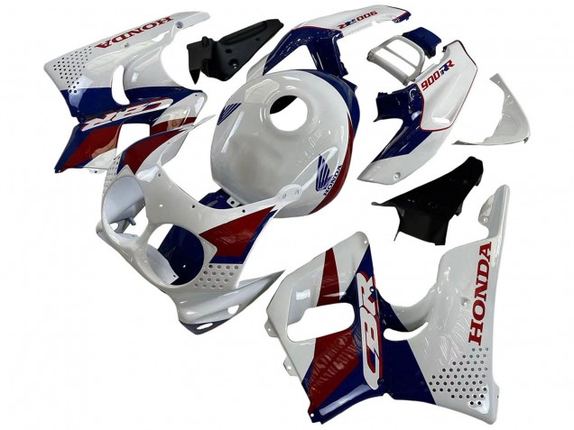 Mejores Carenados Moto Honda CBR900RR 893 1992-1993 - Blanco Rojo Azul Oscuro