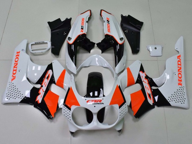 Mejores Carenados Moto Honda CBR900RR 893 1992-1993 - Blanco Naranja Negro Brillante