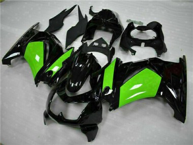 Mejores Carenados Moto Kawasaki EX250 2008-2012 - Negro Brillante Verde