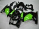 Mejores Carenados Moto Kawasaki EX250 2008-2012 - Negro Brillante Verde